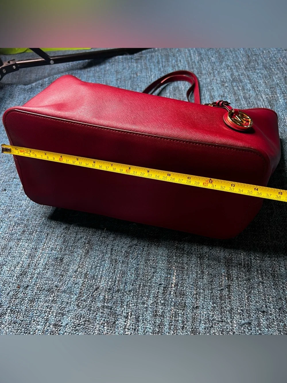 Michael Kors Jet Set Travel Tote Bag in Red Leather Multi-Function Shoulder Bag